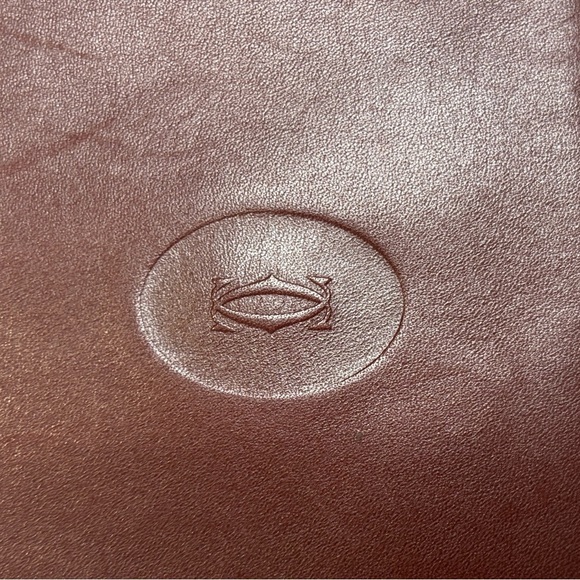 Vintage Must de Cartier Bordeaux Leather Long Wallet - Picture 2 of 13